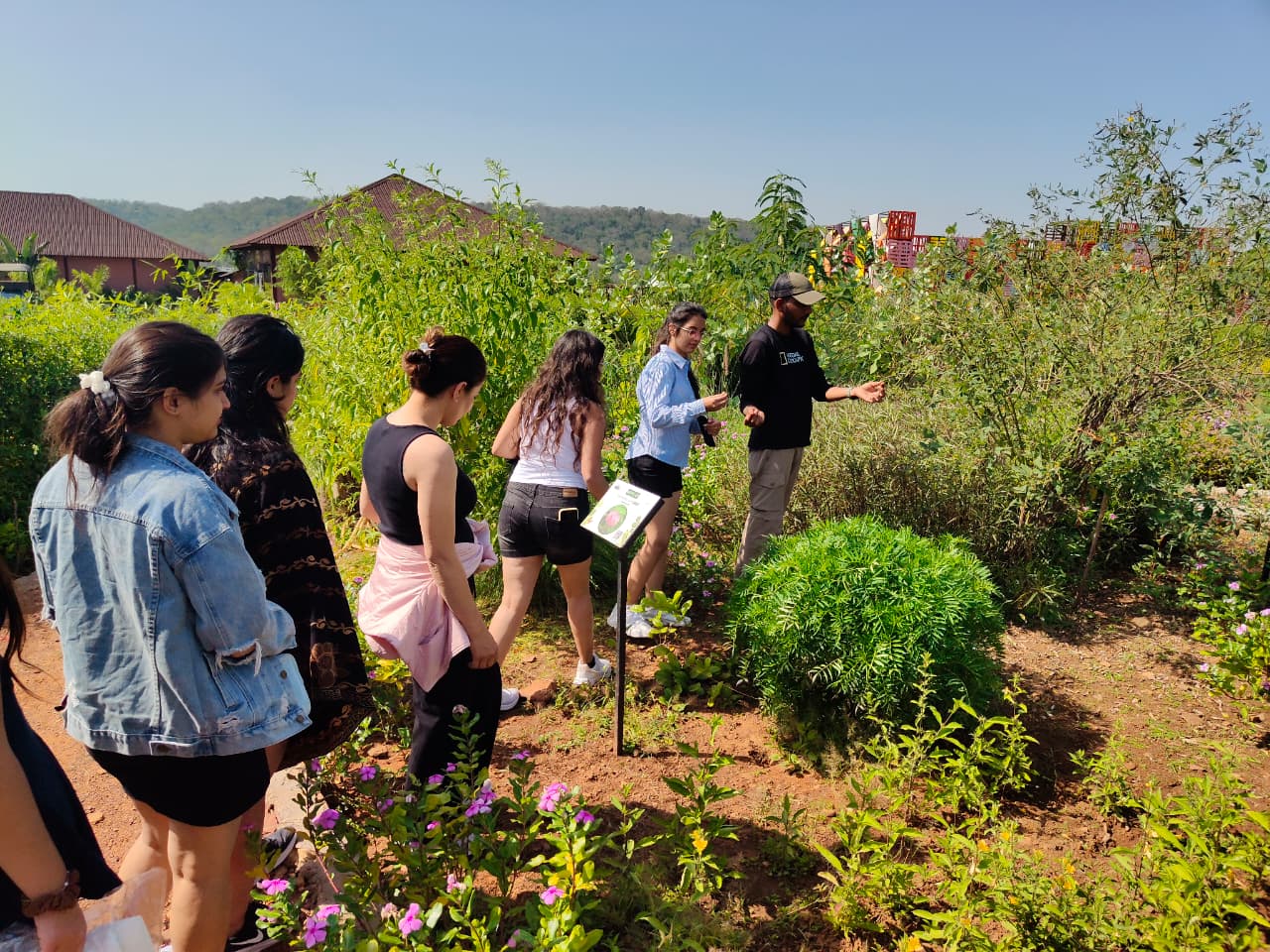A guide sharing stories with tourists